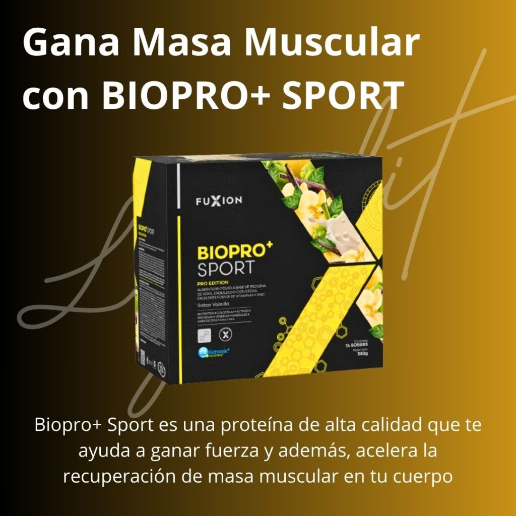 Gana masa muscular con Biopro+ sport